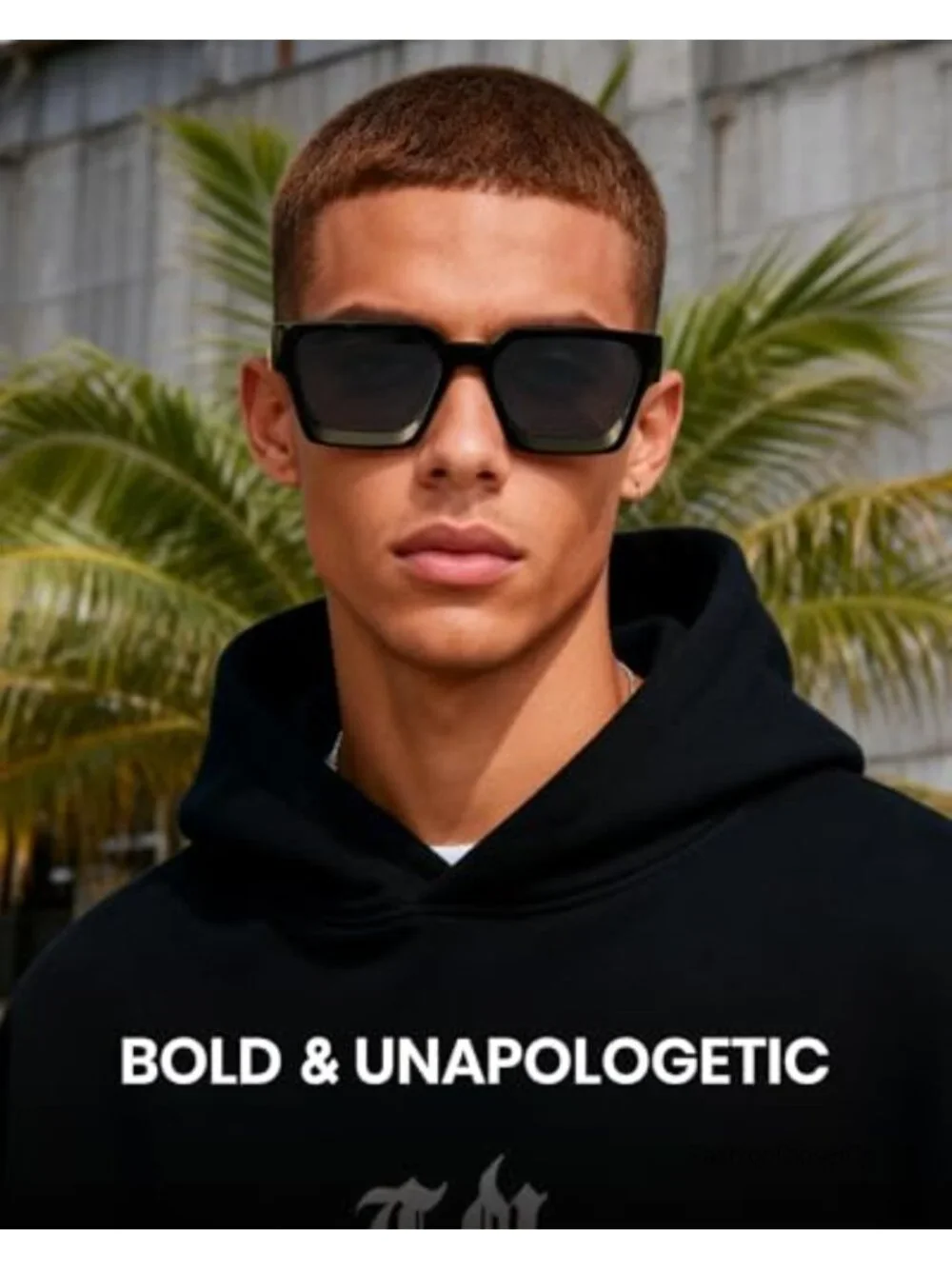 Square Chunky Frame Sunglasses UV400 Protection Retro 90s Unisex PC Frame